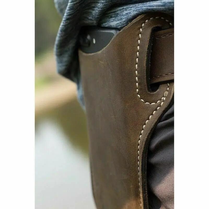 Étui de téléphone en cuir pour hommes, boucle de téléphone portable, ceinture, sac de taille, access