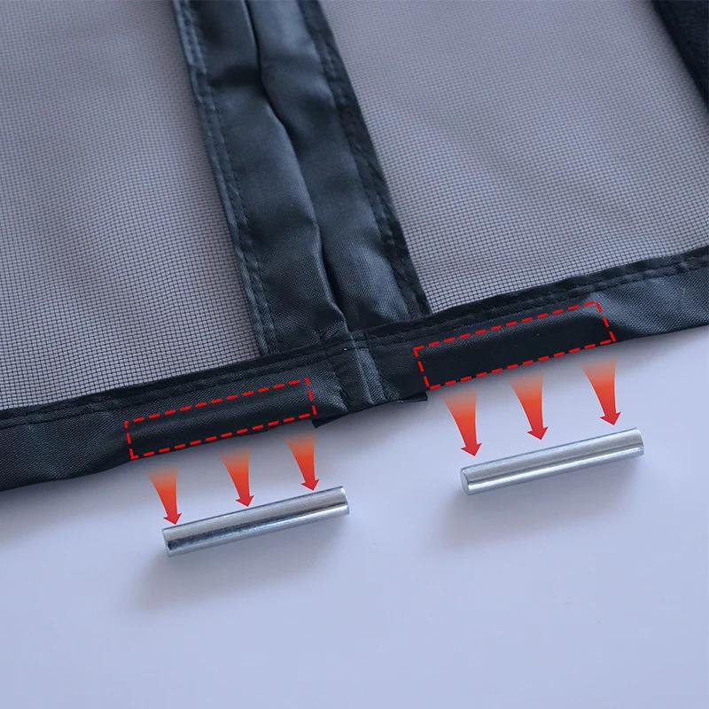 Moustiquaire magnétique pour porte, taille personnalisée, rideau anti-mouches, fermeture automatique