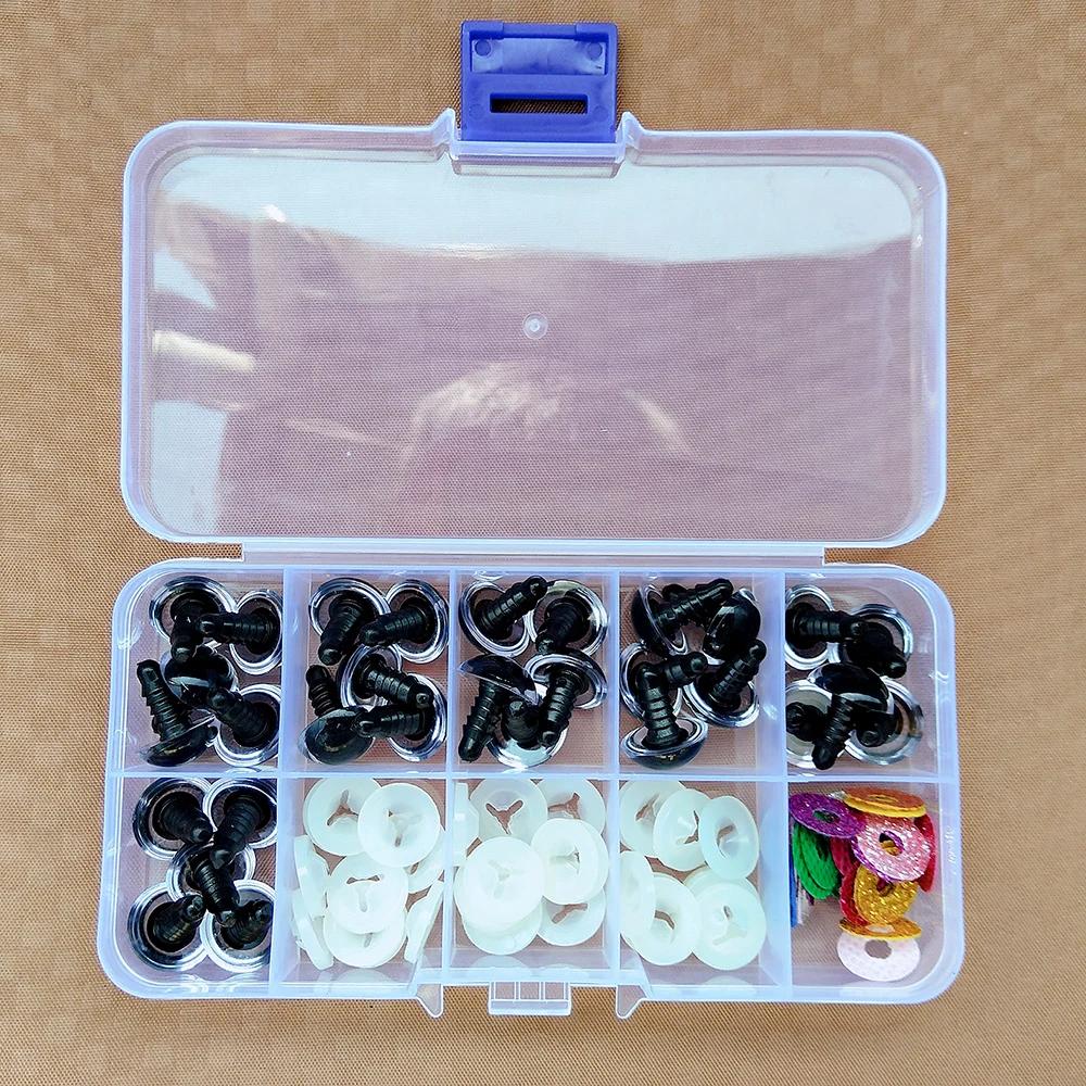Yeux de sécurité en plastique à paillettes 3D, 30 pièces, pour jouets au Crochet, Amigurumi, artisan