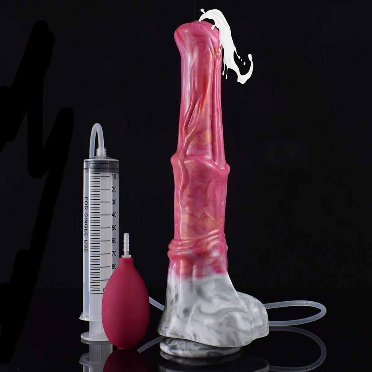 FAAK-Grand Pénis en Silicone avec Ventouse, Jouet Sexuel, Éjaculation, Plug Anal, Expédition Rapide