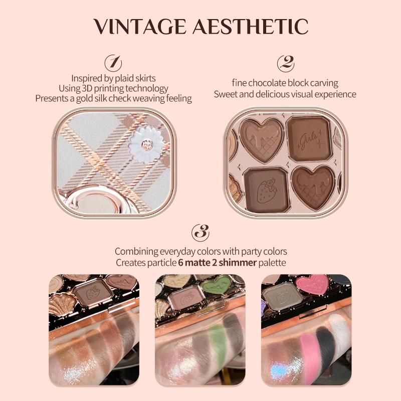 Flower Knows maquillage fard à paupières chocolat Wonder-Shop paillettes mat ombre à paupières Palet