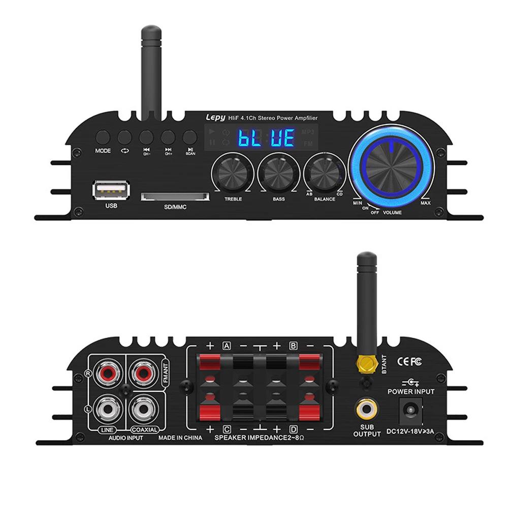 LEPY LP-269PRO amplificateur 4.1 canaux Bluetooth 5.0 Coaxial dans USB SD fonction FM sortie caisson