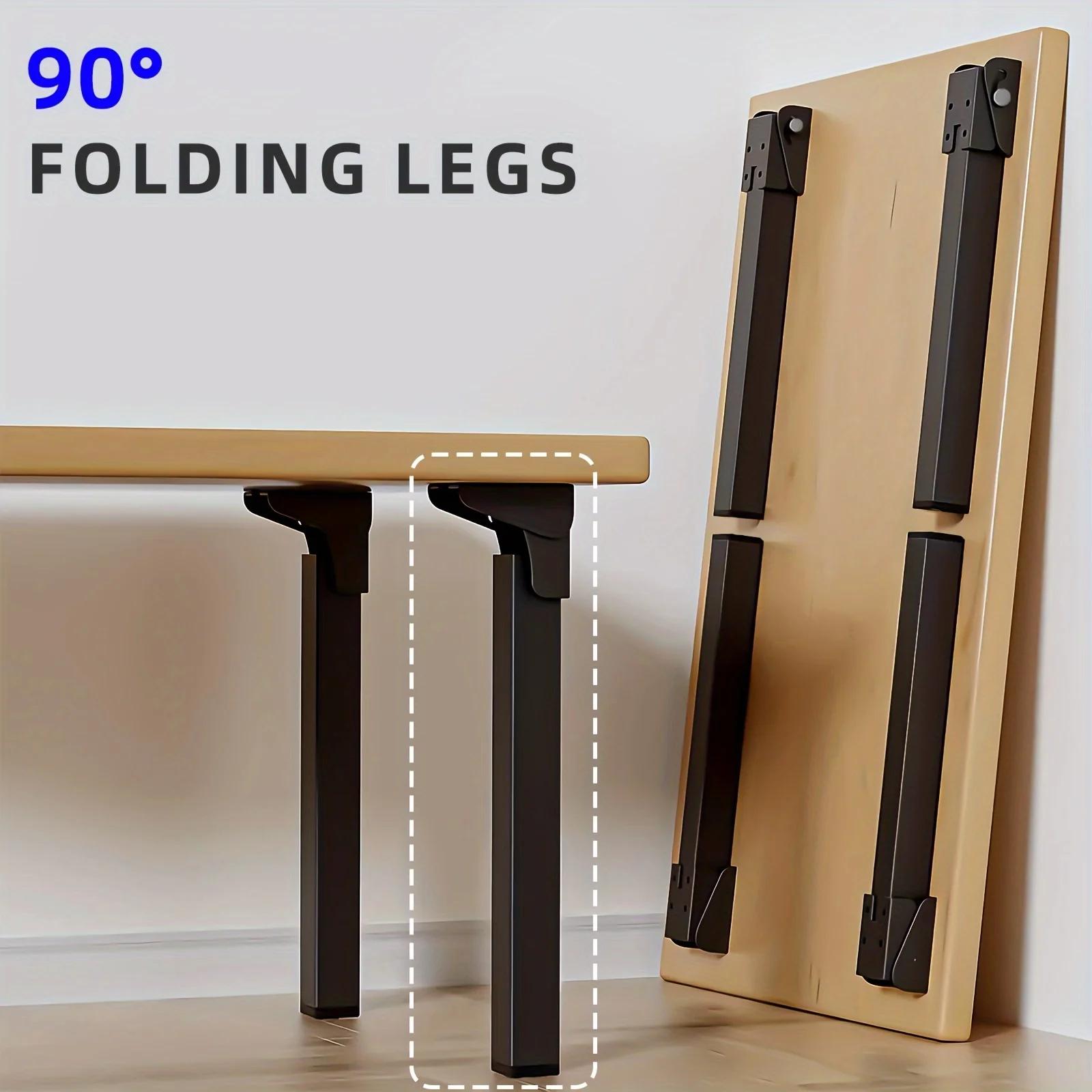 Pieds de Table pliants en métal robuste sélectionnables, remplacement polyvalent pour ordinateur por