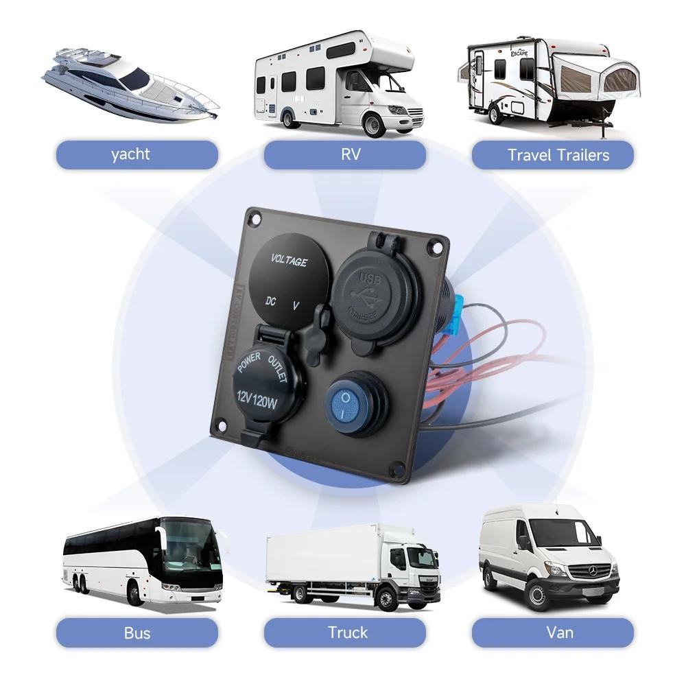Allume-cigare de voiture double Usb 12v, chargeur de téléphone portable, adaptateur de Port Usb étan