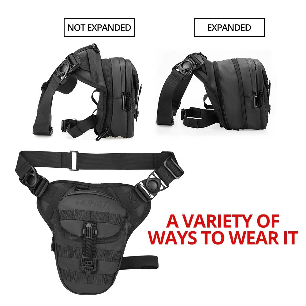 DUHAN multi-fonction moto goutte jambe sac hanche Bum moto sac extérieur taille sac moto équitation