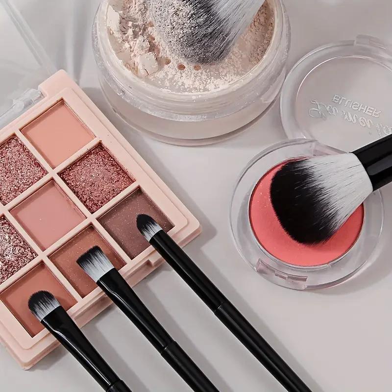 Ensemble de pinceaux de maquillage, 13 pièces, doux et moelleux, ombre à paupières, fond de teint, B