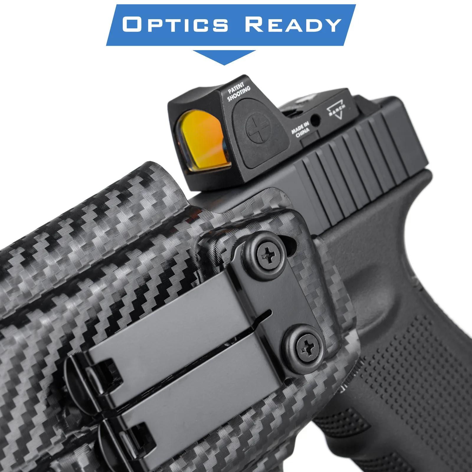 SuffB Kydex Holster pour Glock 17 19 19X 22 23 31 32 45 avec PL-2 Olight/PL-Pro/PL-3R PL-3/3S Valkyr