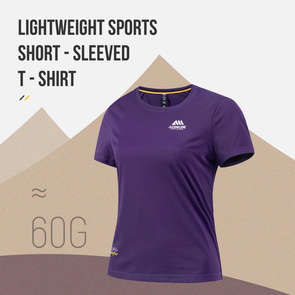 AONIJIE FW6231 femmes séchage rapide sport T-shirt sport en plein air respirant course Fitness sécha