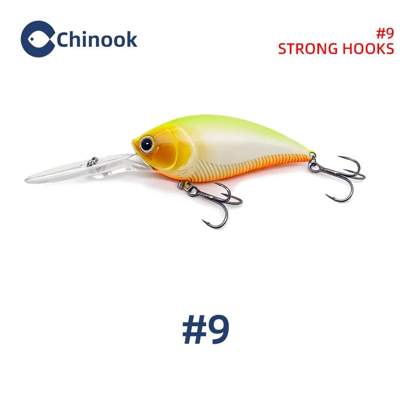 Chinook leurre à manivelle peu profond 114MM 21G appât dur plongeur hochet pour la pêche au mal de b