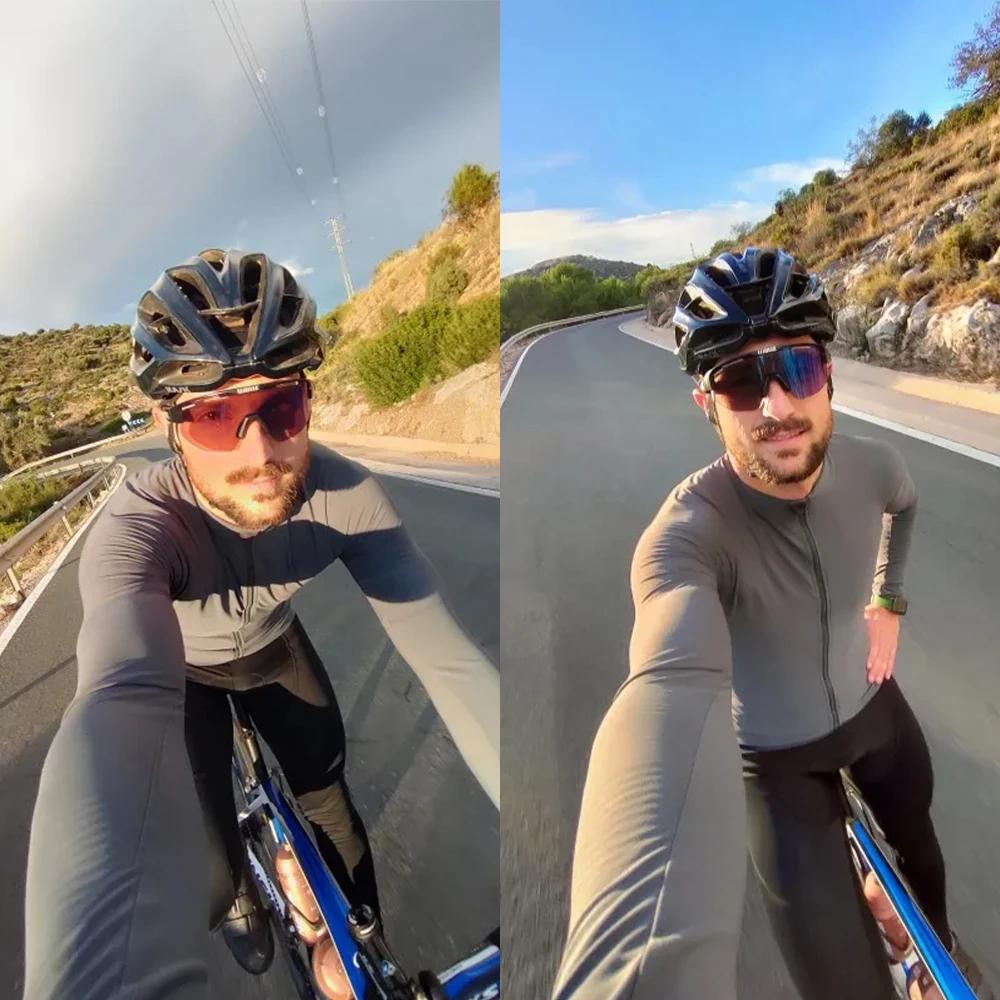 YKYWBIKE veste de cyclisme automne maillot à manches longues vêtements de vélo polaire thermique vtt