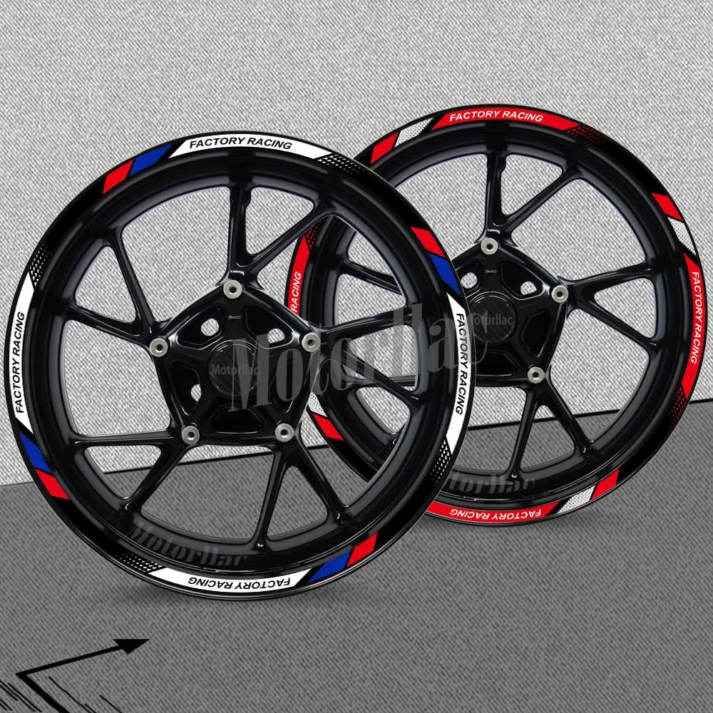 Autocollant réfléchissant pour roue de moto, 10/12/17/18 pouces, accessoires de moyeu à rayures de j