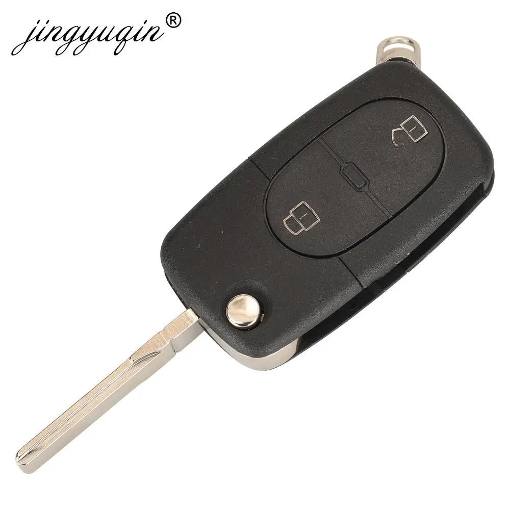 jingyuqin 4D 0837231 Clé télécommande R 433Mhz, puce ID48 pour Audi A3 A4 A6 A8 TT, clé de voiture p