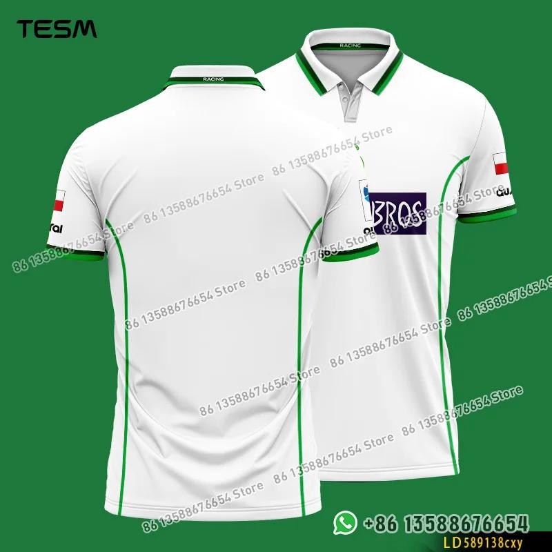 Polo rayé respirant TESM pour homme – T-shirt de sport de football, haut d'entraînement de gym, déco