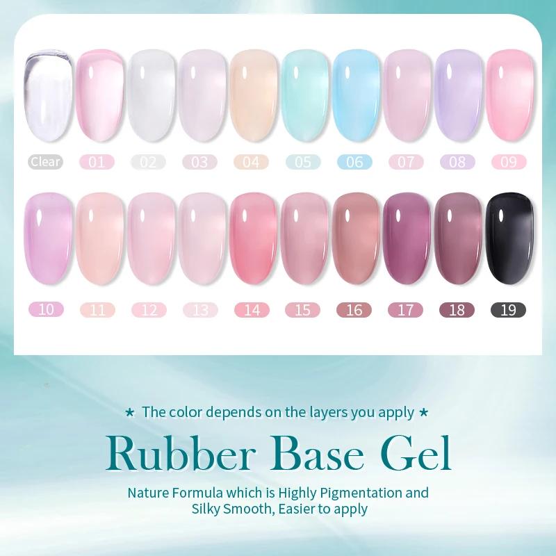 BORN PRETTY Gel de Base en caoutchouc gelée laiteuse pour vernis à ongles Gel 15ml russe auto-nivela