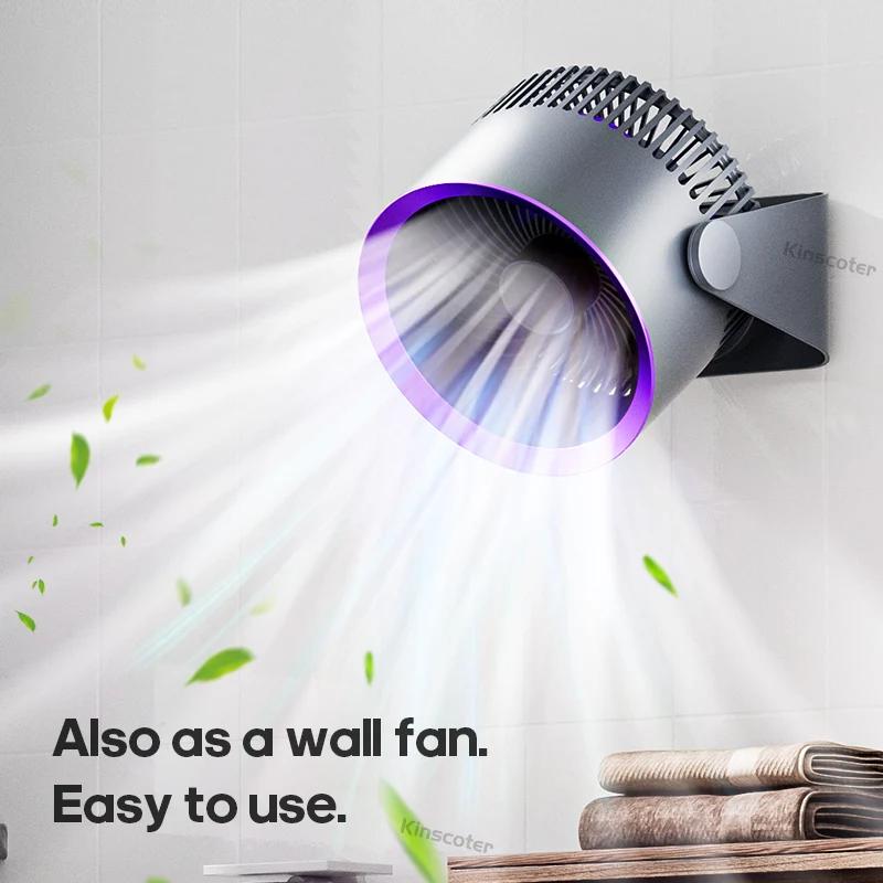 KINSCOTER Ventilateur électrique multifonctionnel Circulateur sans fil Portable Ventilateur silencie