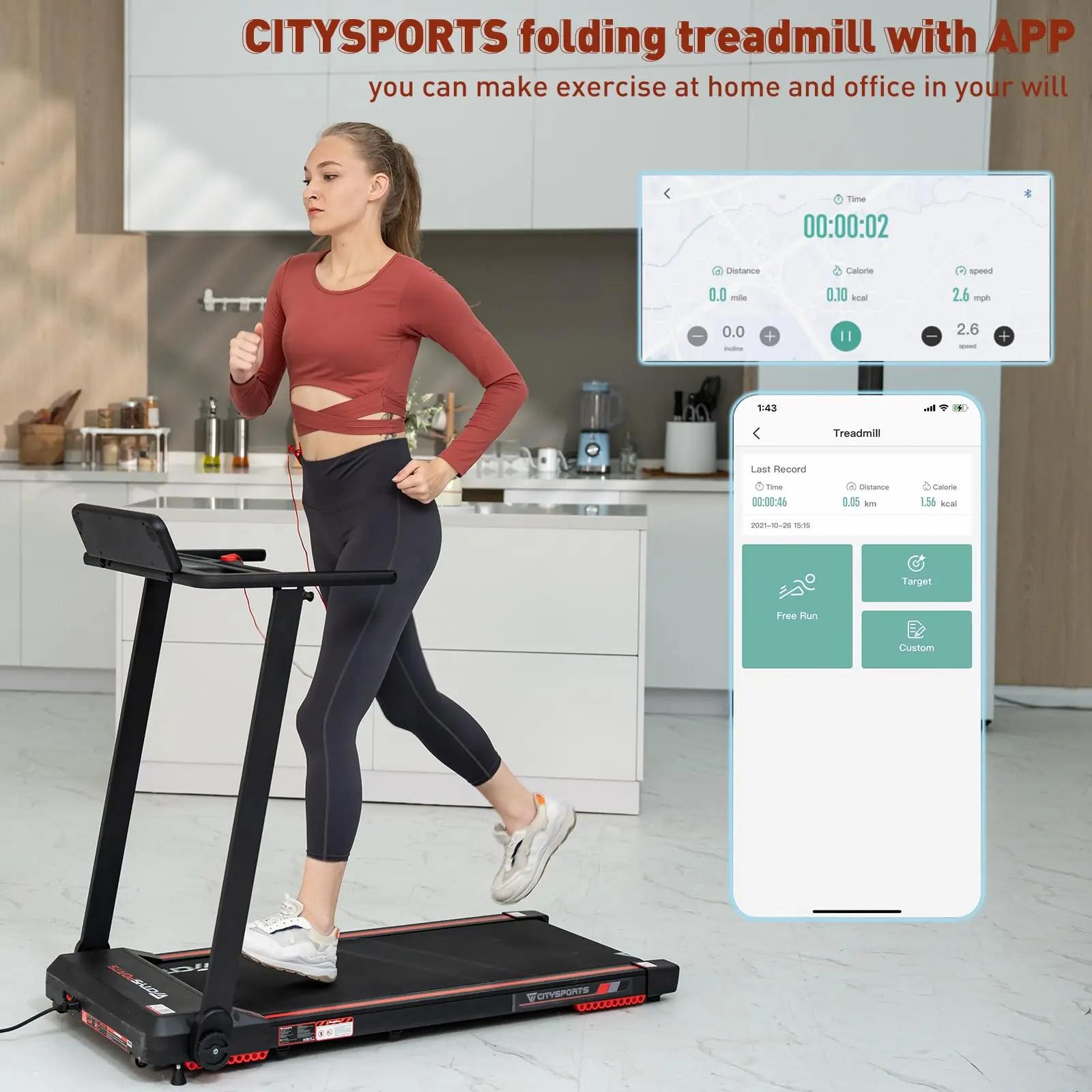 Tapis de course électrique pliant 2 en 1 sous le bureau, machine de course de jogging, salle de spor