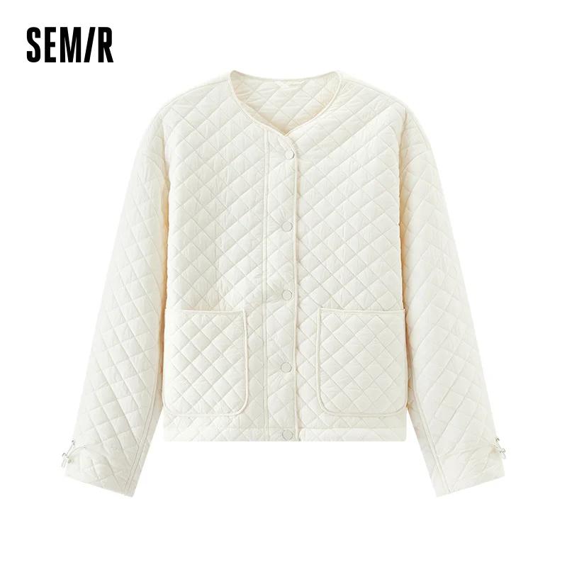 Semir manteaux femmes rembourré texturé diamant couche intérieure ample décontracté 2025 hiver cordo