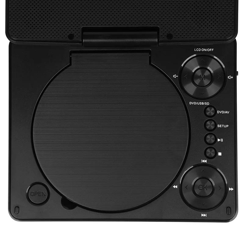 Mini lecteur DVD portable 9,5 pouces avec écran 7 pouces, lecteur DVD CD HD, cadeau éducatif pour ét