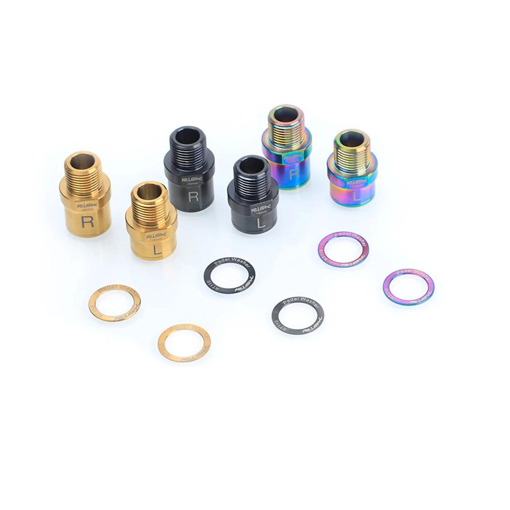 Risk – pédales de vélo en titane RT109, 16mm/20mm, avec rondelle, pour vtt, éclairage de bicyclette