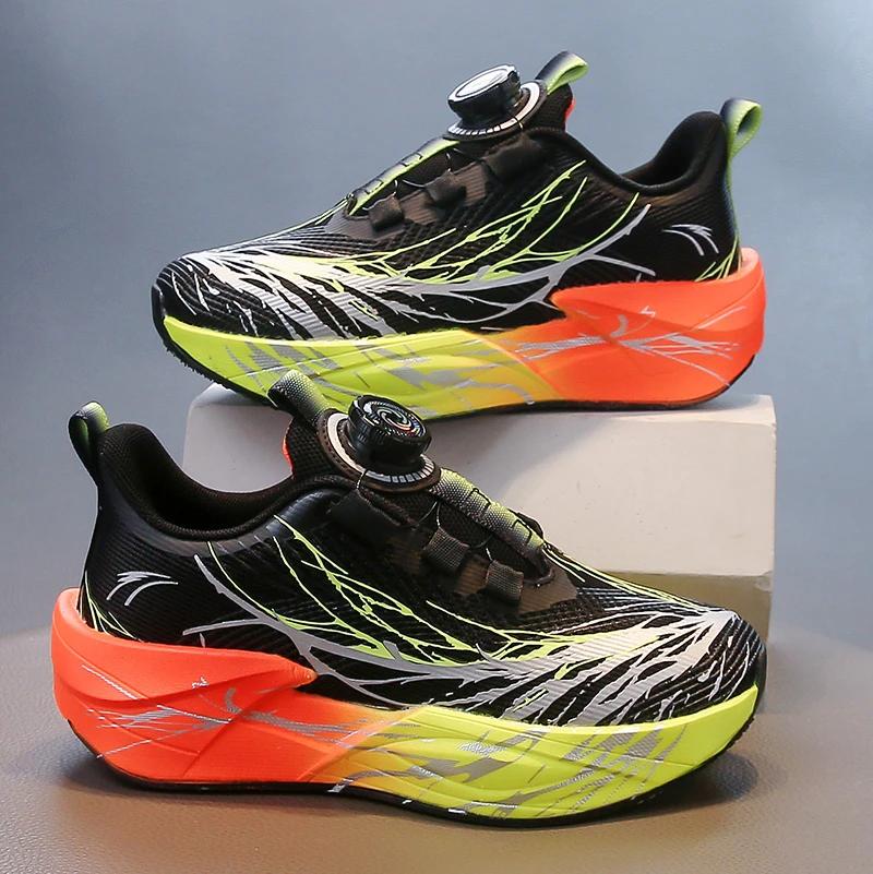 Chaussures de course pour enfants, baskets de Tennis antidérapantes à coussin d'entraînement scolair