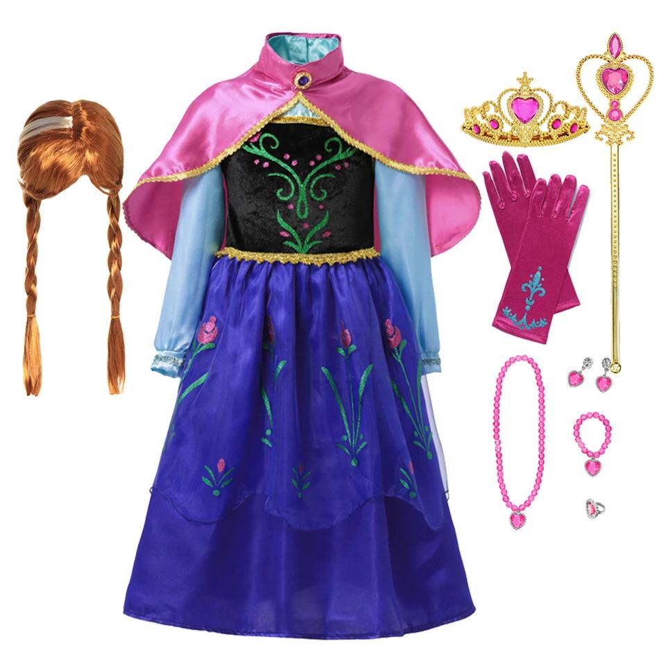 Costume d'été fantaisie reine Elsa Anna pour filles, robe de princesse pour tout-petits, fête Cospla