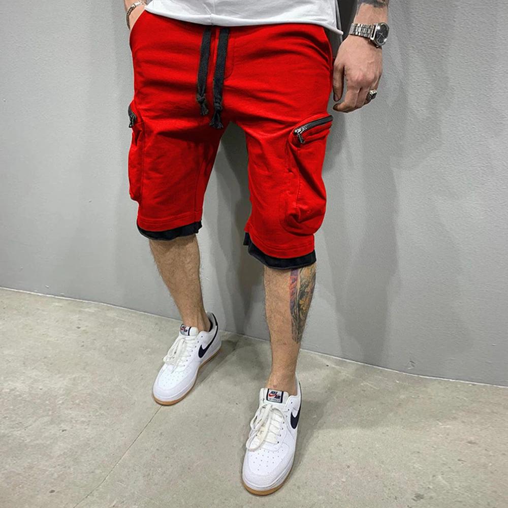 Short Cargo d'été en coton pour hommes, short de Fitness, respirant, pour jogging, entraînement, gym