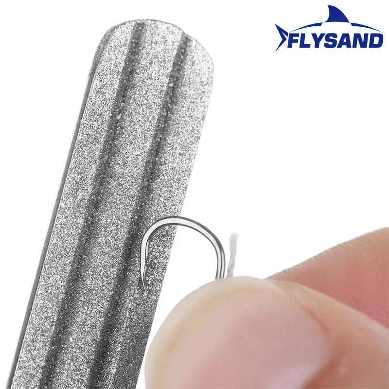 FLYSAND Portable extérieur Double rainure crochet de pêche aiguiser aiguiser nouveau pêche meulage c