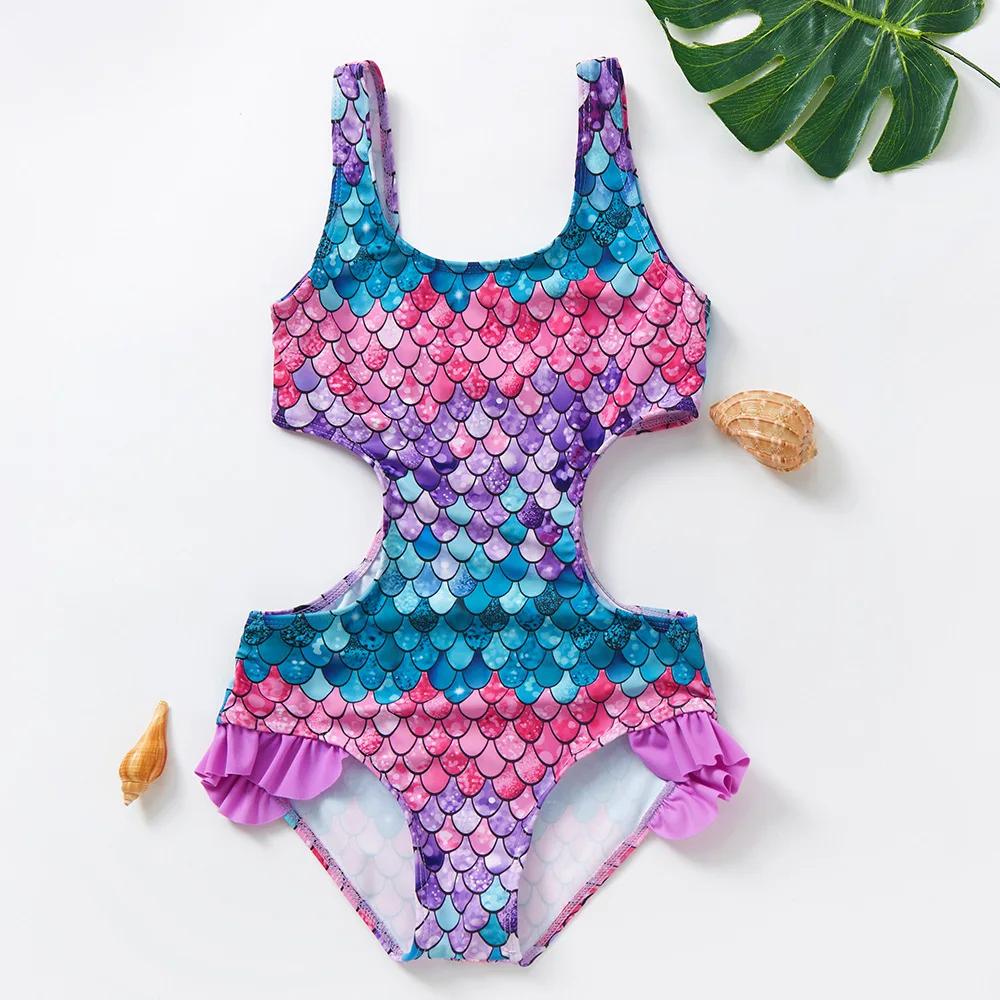 Maillot de bage une pièce fille 3-12 ans - Vêtement plage nouvelle collection bain enfant