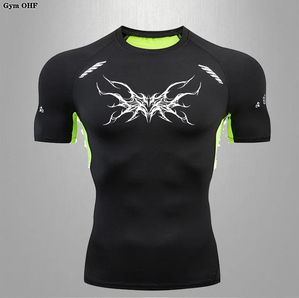 T-shirt compression homme minceur été - Chemise sport fitness salle gym séchage rapide confortable