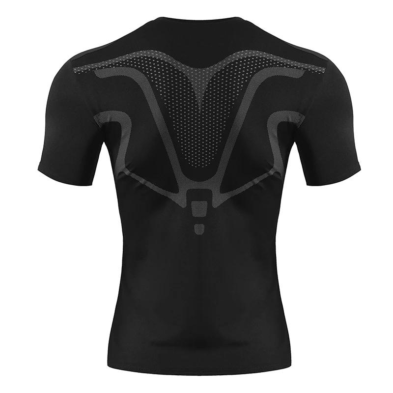 T-shirt de compression à manches courtes pour homme, maillot de corps athlétique, Rash Guard, séchag