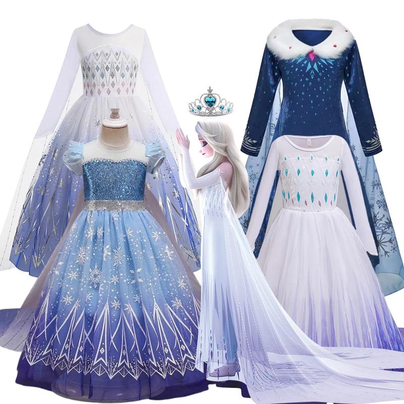La reine des neiges 2 Elsa princesse filles habiller Disney reine des neiges Costume carnaval fête H