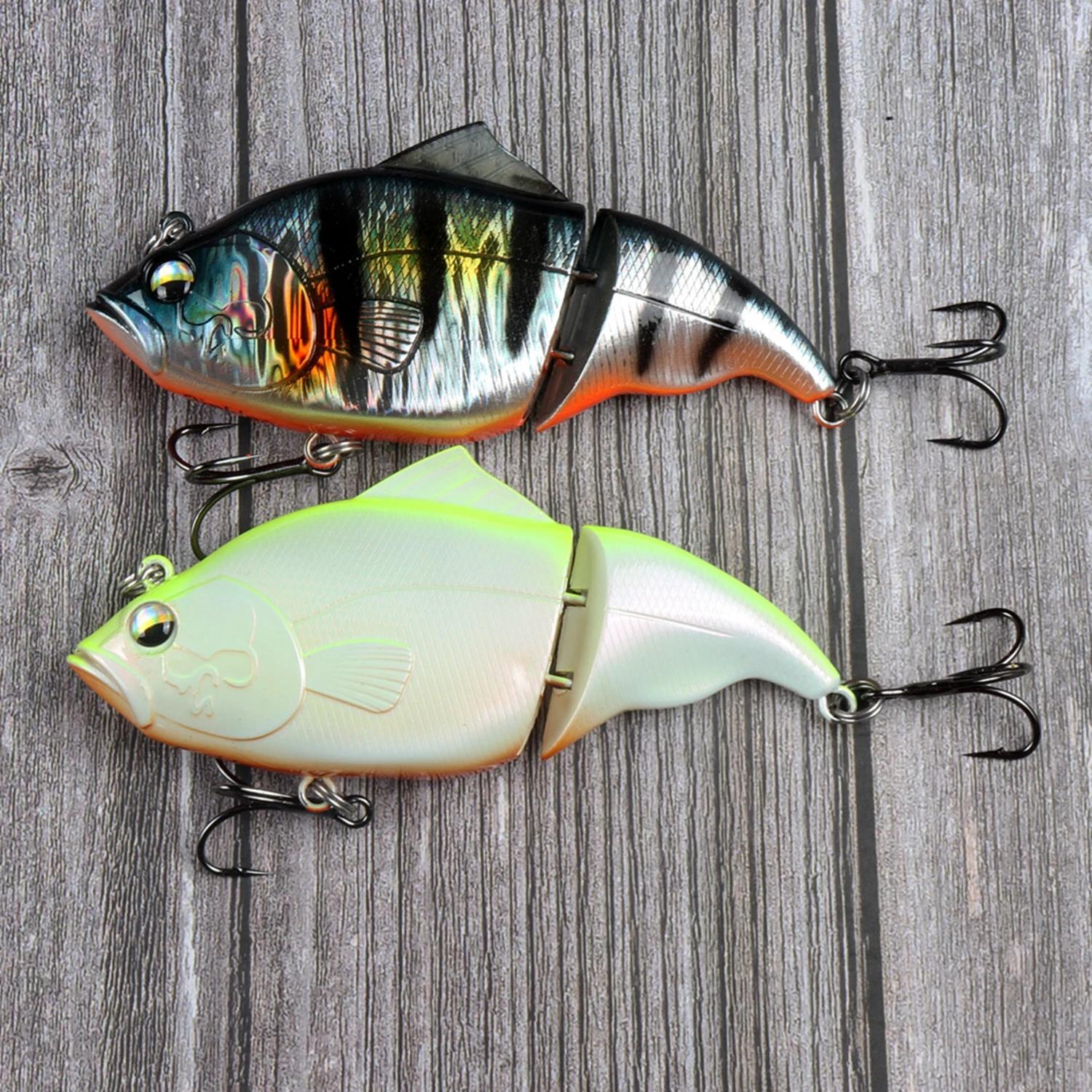 JOHNCOO 115mm coulant VIB leurre de pêche sans lèvres manivelle artificielle flottant dur appât broc
