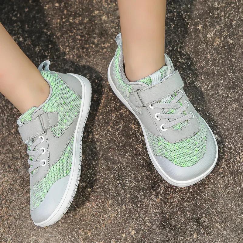 Nouveaux garçons filles baskets enfants larges pieds nus chaussures naturellement Splay chaussures e