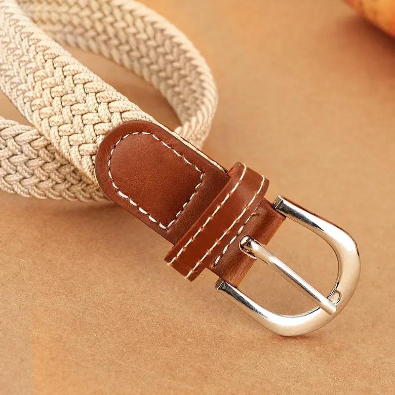 Ceinture tissée élastique et élastique pour femmes en une seule tenue, ceinture en jean décontractée