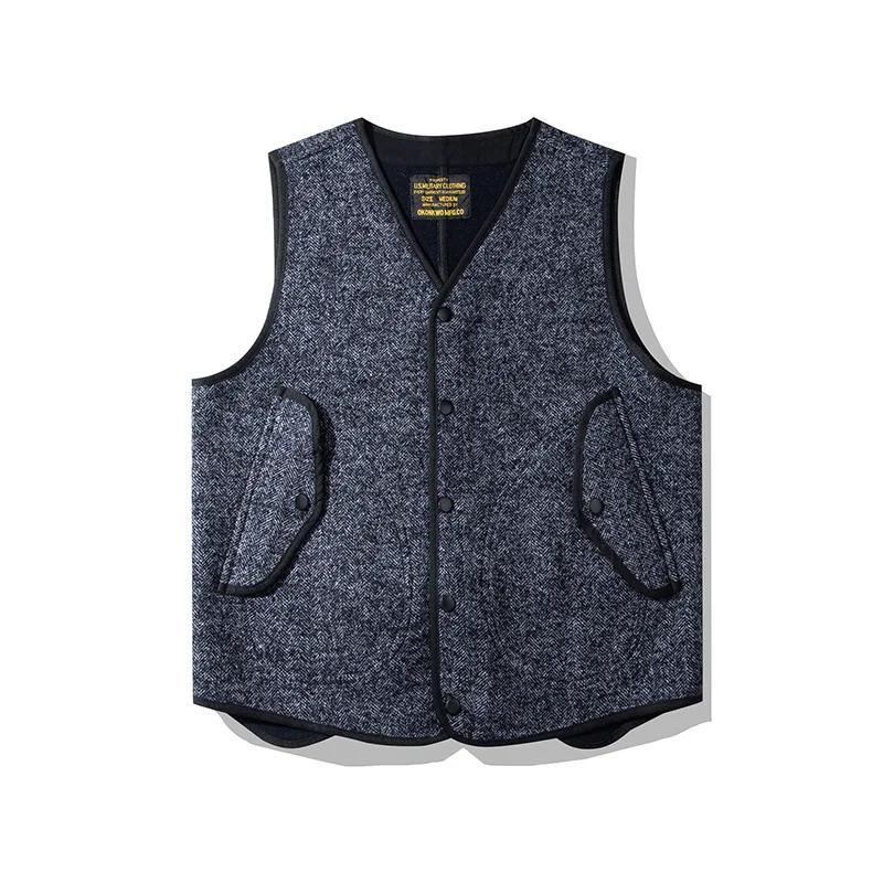OKONKWO AMEKmp I-Gilet en Peluche Chaud à Col en V, Fleur Grossière Britannique, Voyage en Plein Air