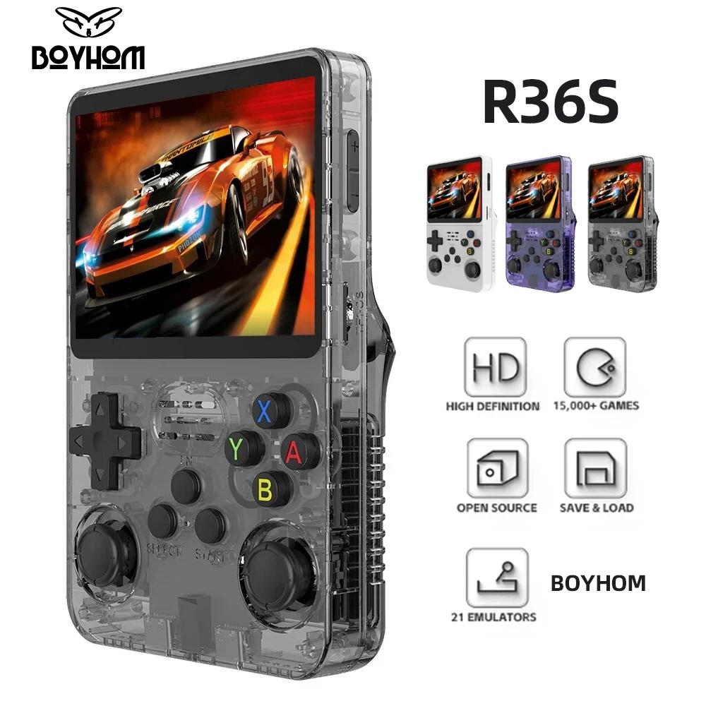 BOYBathroom-Console de jeu vidéo rétro M R36S Pro, système Linux, écran IPS 3.5 ", lecteur vidéo de