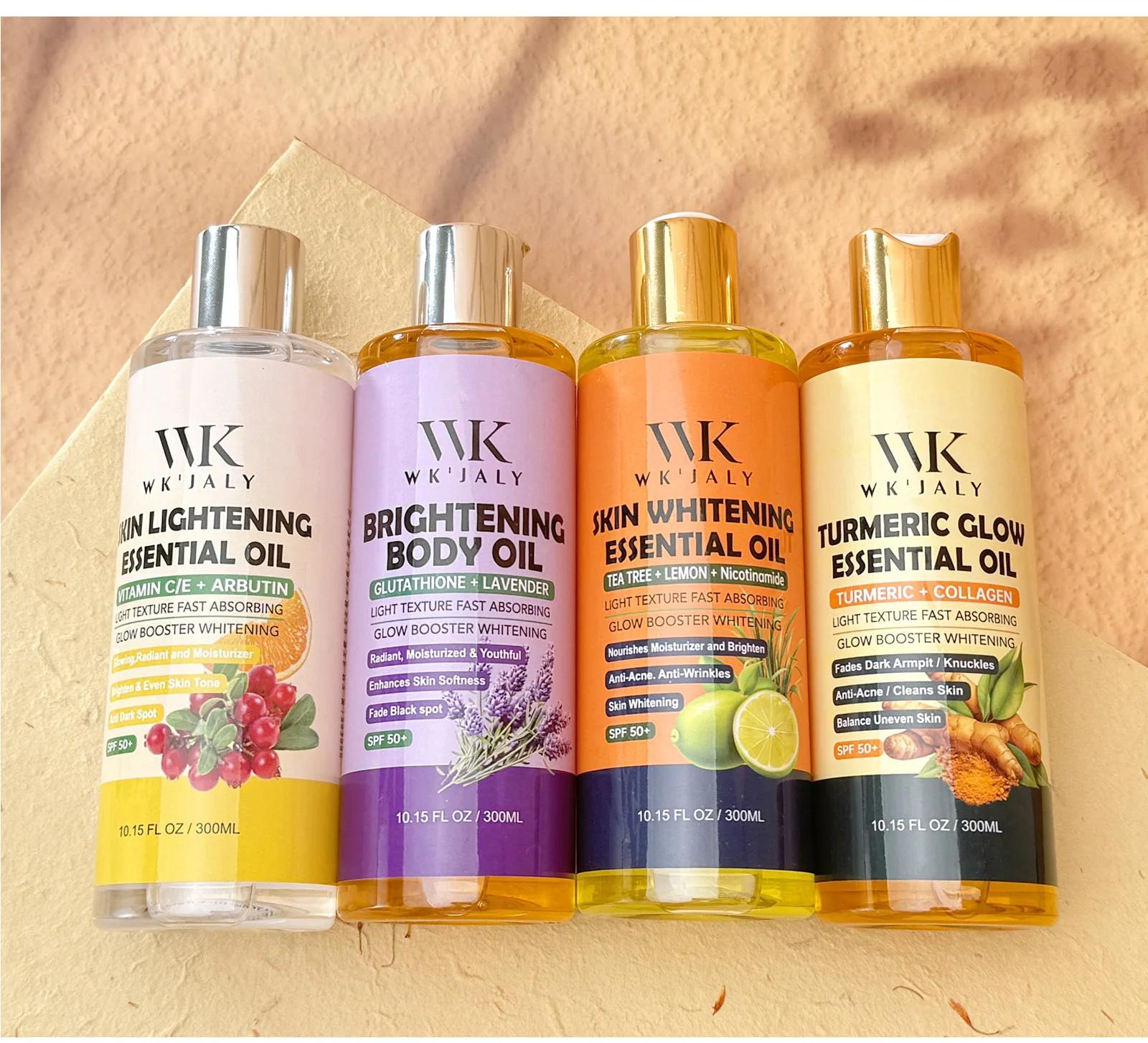 WK JALY Série d'huiles corporelles essentielles blanchissantes, peau propre, hydratante, nourrissant
