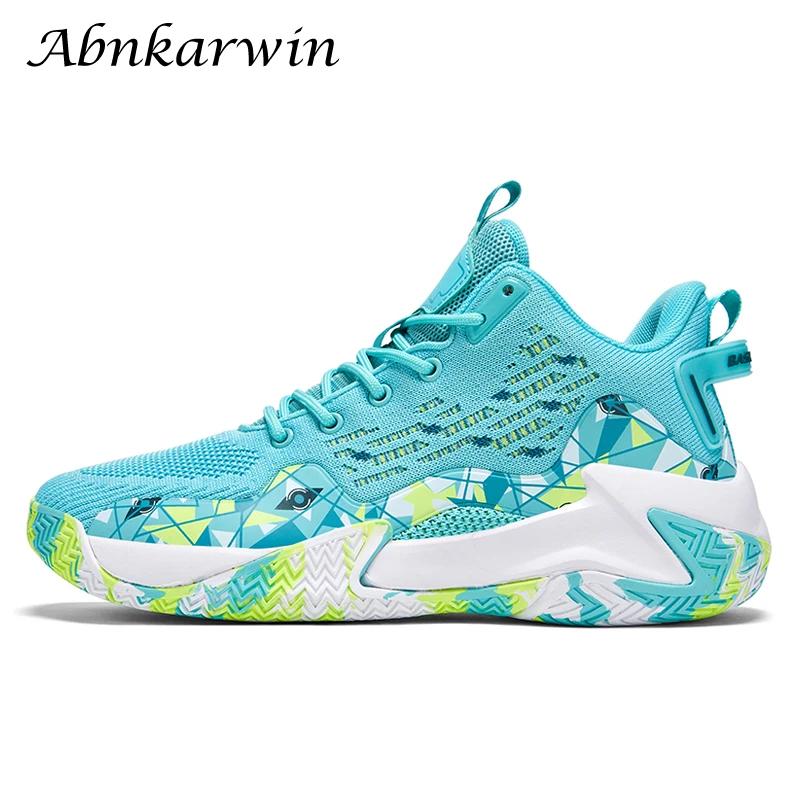 Chaussures de basket-ball montantes pour hommes, baskets en maille respirante, confortables, grande