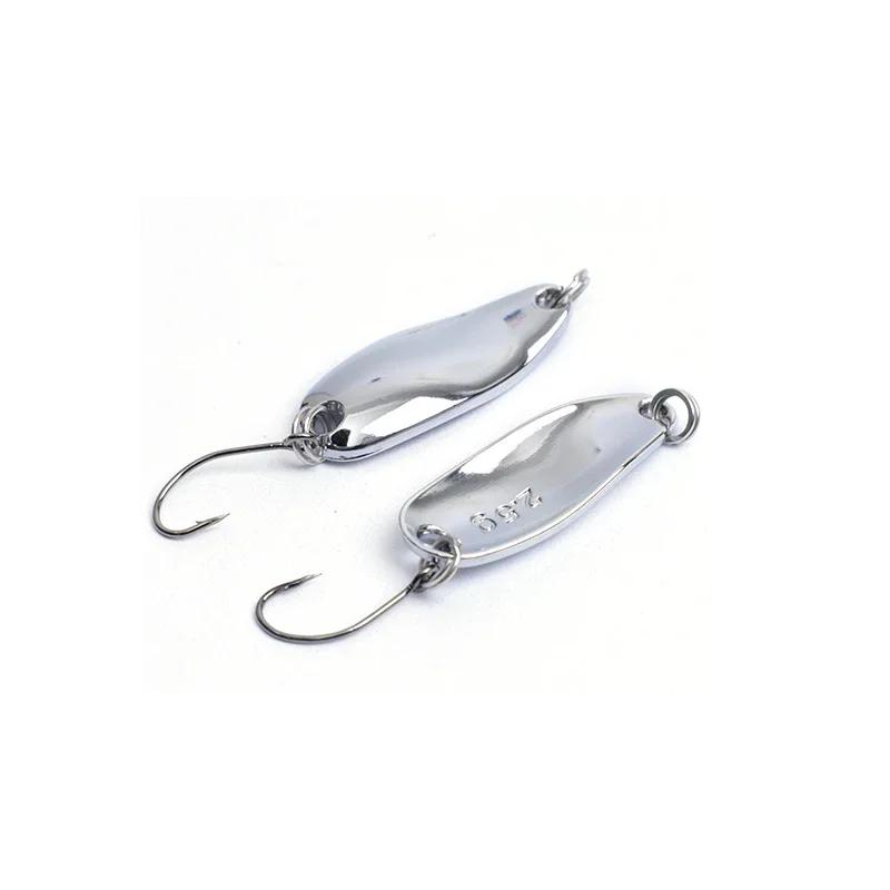 OUTKIT 1 pièces truite/basse leurre Spoonbait Spinners cuillère bobine artificielle/appât dur paille