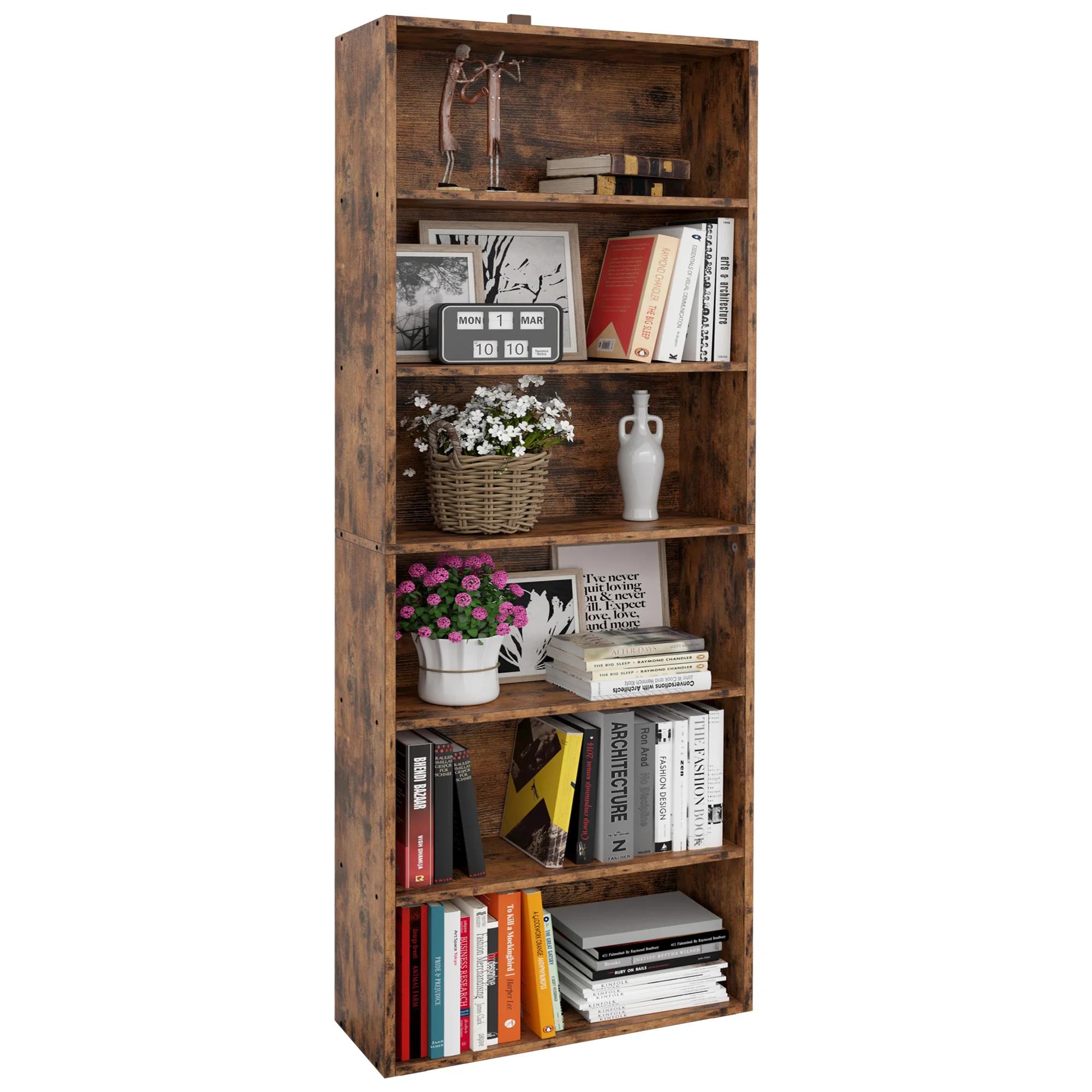 IlearCK-Bibliothèque industrielle sur pied, étagère de rangement, bibliothèque de 70 pouces, meubles
