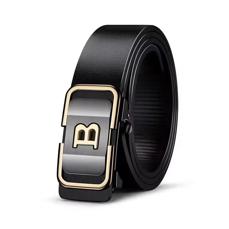 Ceinture pour hommes d'affaires de mode véritable marque de luxe ceinture boucle en métal ceinture e