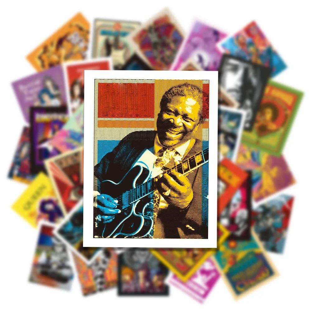 10/25/50pcs classique Rock musique affiche Graffiti autocollants pour Fans guitare décoration bricol