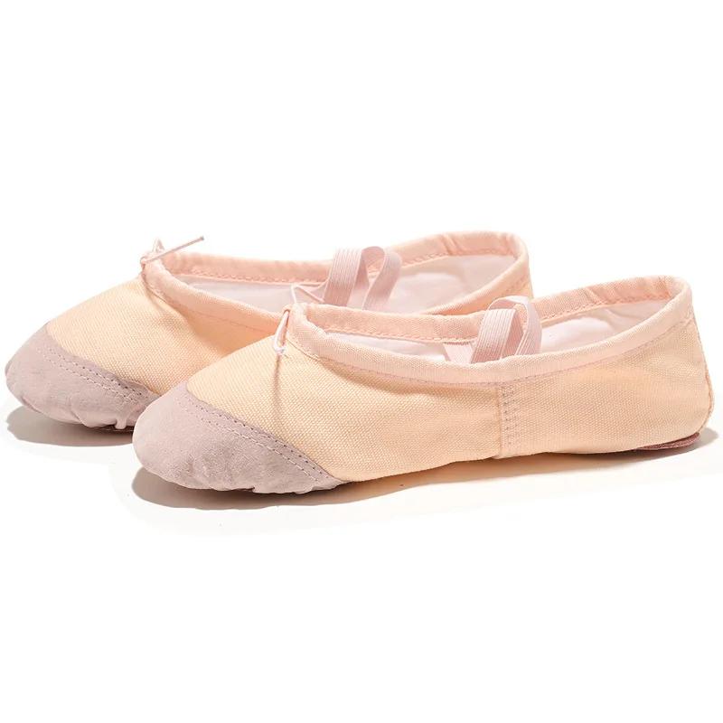 Chaussure de ballet plate pour filles et femmes - Toile douce, couleurs variées, enseignant