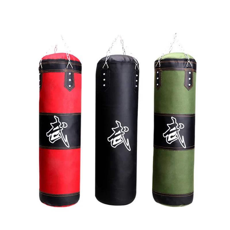 Sac de sable de boxe professionnel non rempli avec accessoires de confrontation, sac de frappe pour