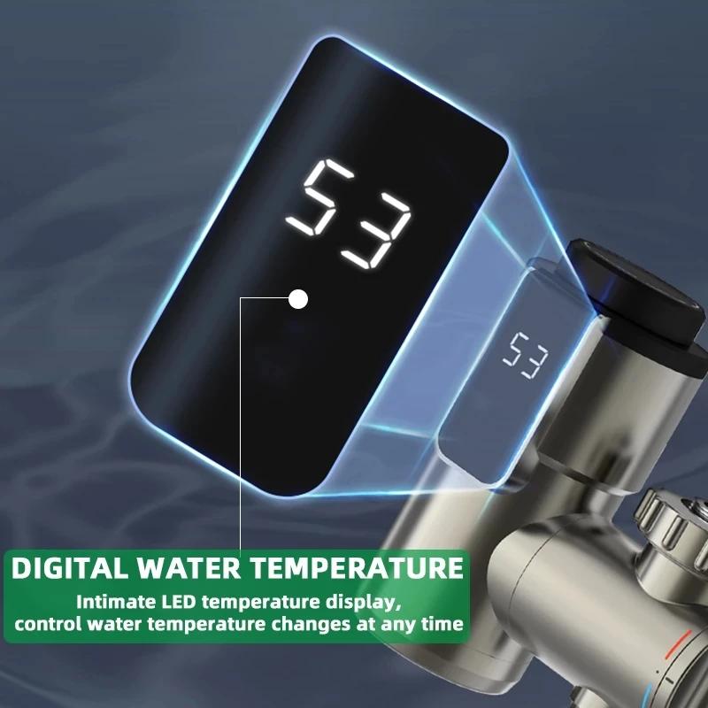 Fudeer chauffe-eau électrique connecteur de robinet de cuisine adaptateur de robinet d'eau chaude in