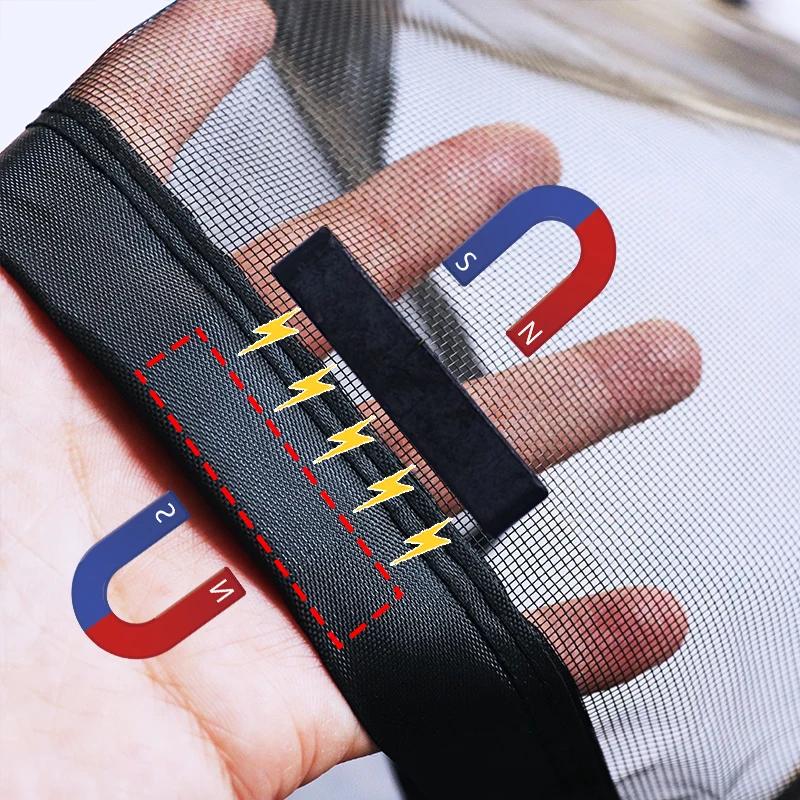Moustiquaire magnétique pour porte, taille personnalisée, rideau anti-mouches, fermeture automatique