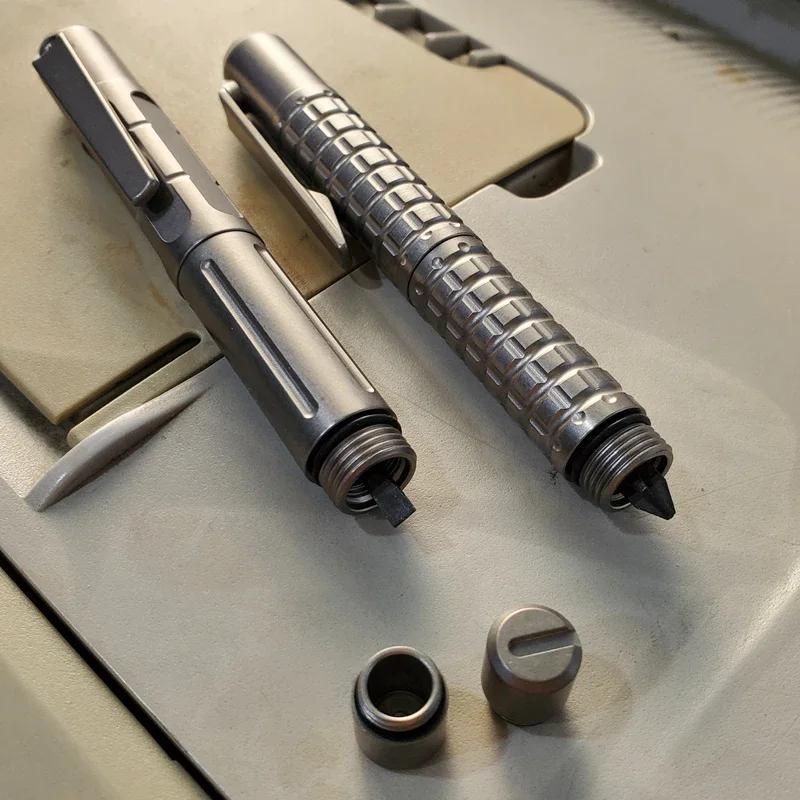 EDC – Mini stylo tactique en alliage de titane, avec écriture professionnelle, outils EDC portables