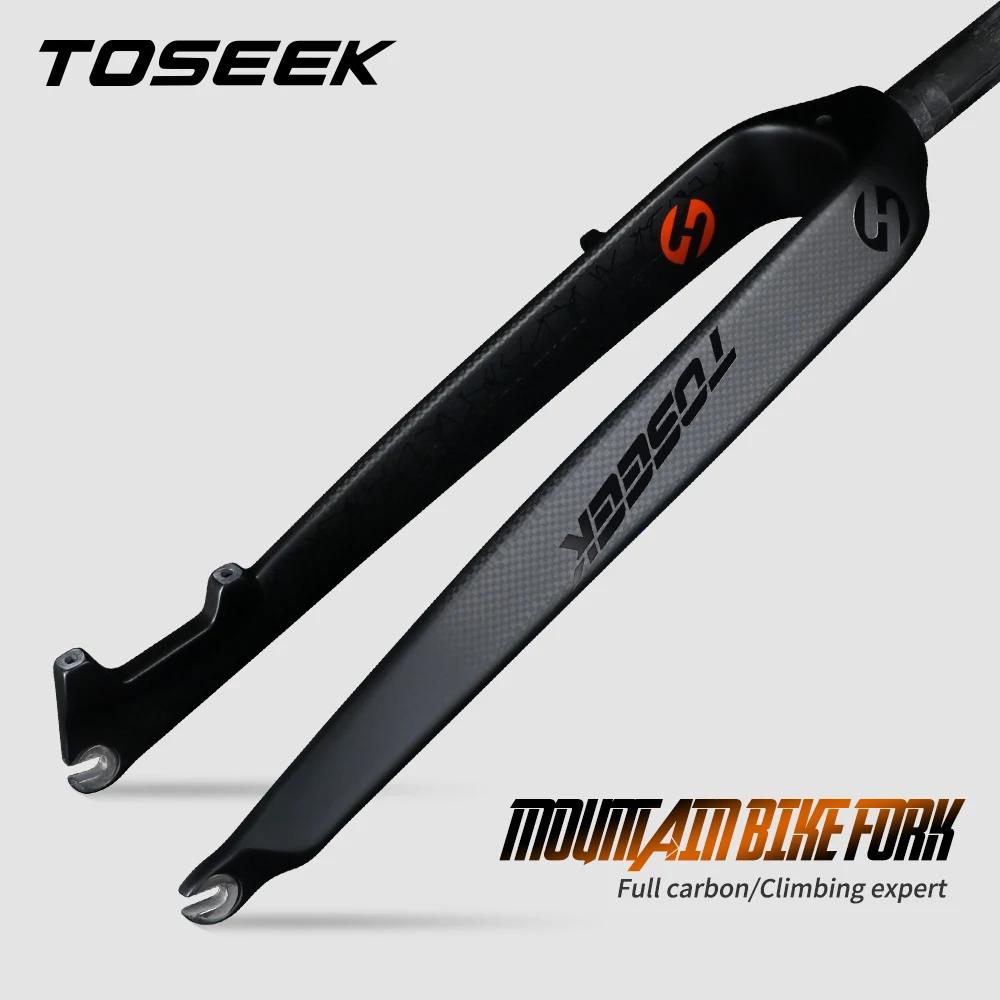 TOSEEK TFK-SL fourche en carbone 26ER/27.5ER/29ER Tube droit vtt fourche avant de vélo Garfo Carbono