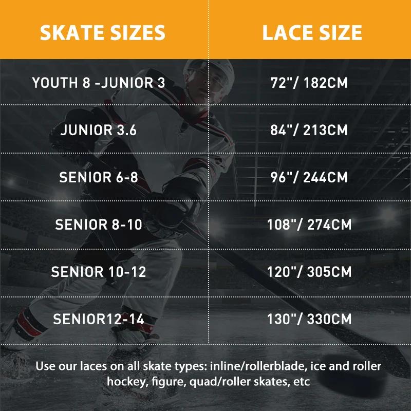 Lacets de patins à glace UICE 84/96/108/120 pouces, lacets de chaussures de hockey, double couche tr