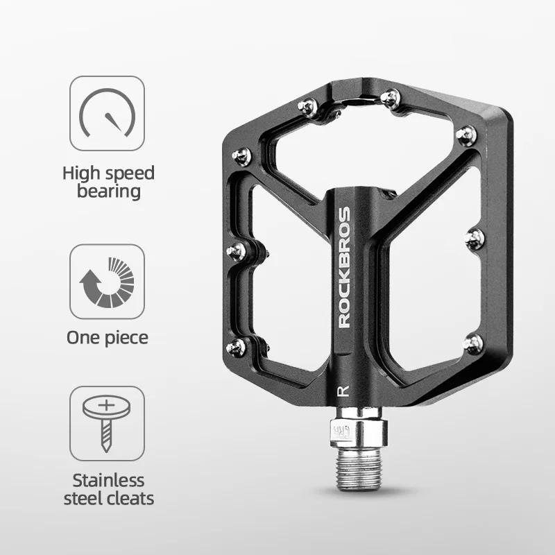 ROCKBROS – pédales de vélo antidérapantes en alliage d'aluminium, roulement scellé ultraléger, acces